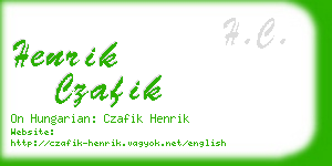 henrik czafik business card